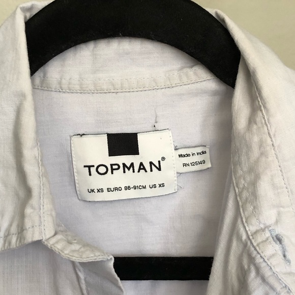 Topman Linen Button-Up Tee - Picture 2 of 4